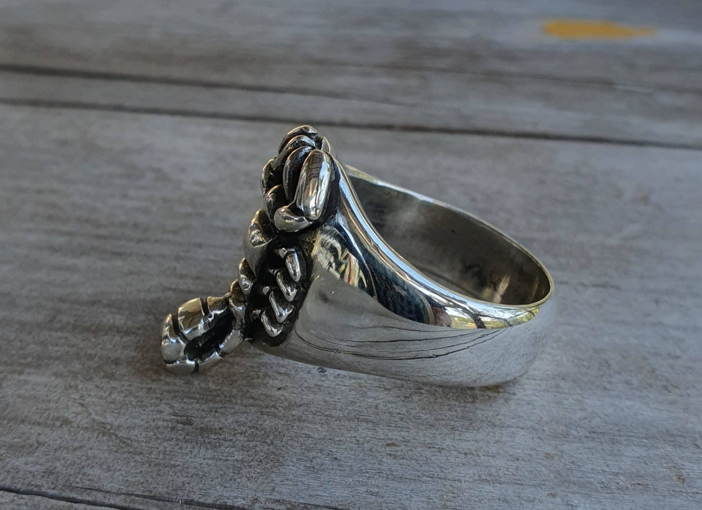 Scorpian  ring,sterling silver,insect,gothic,punk,scorpio star sign,unisex ring,rockabilly,hipster ring