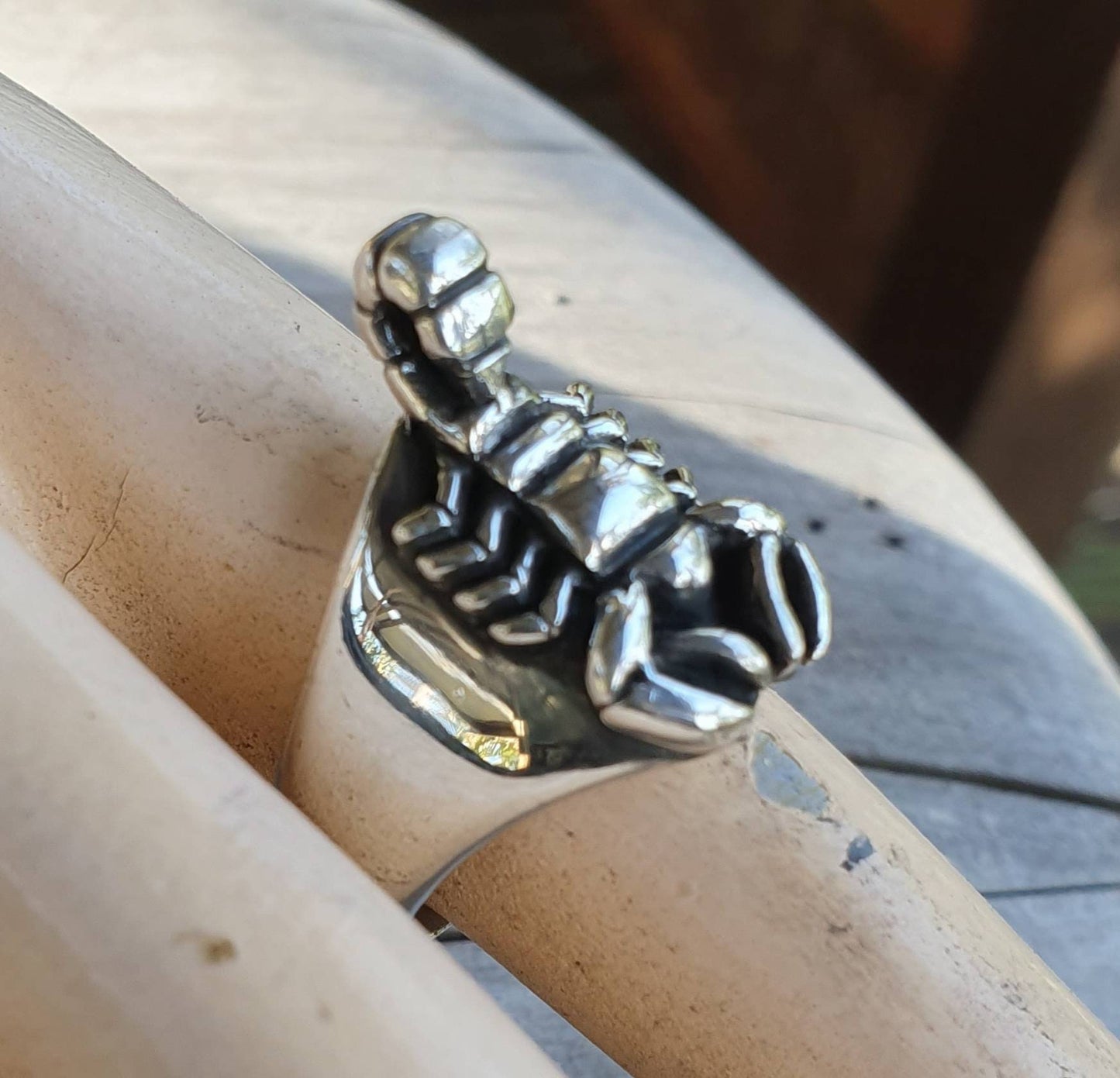 Scorpian ring, sterling silver,solid,chunky,insect,zodiac,starsign ring,