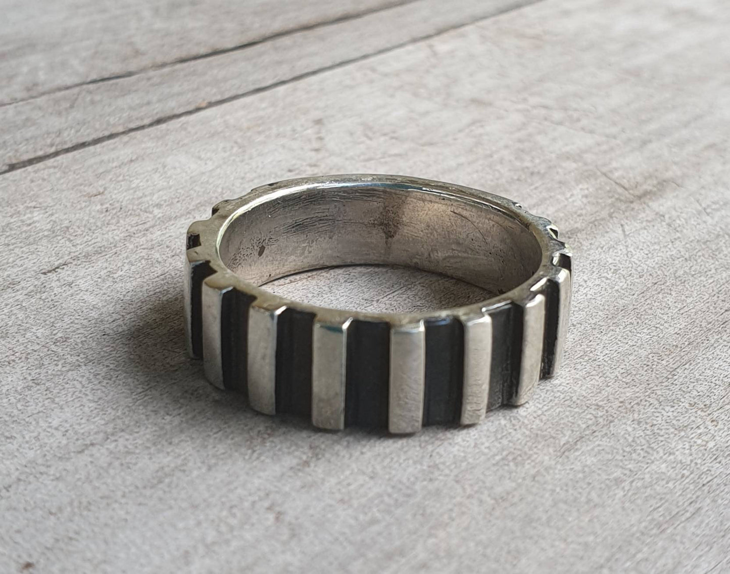 Silver band,sterling silver,unisex,rustic,industrial,stacker ring,stacking,steampunk,wedding,hand made,boho,hipster,vintage