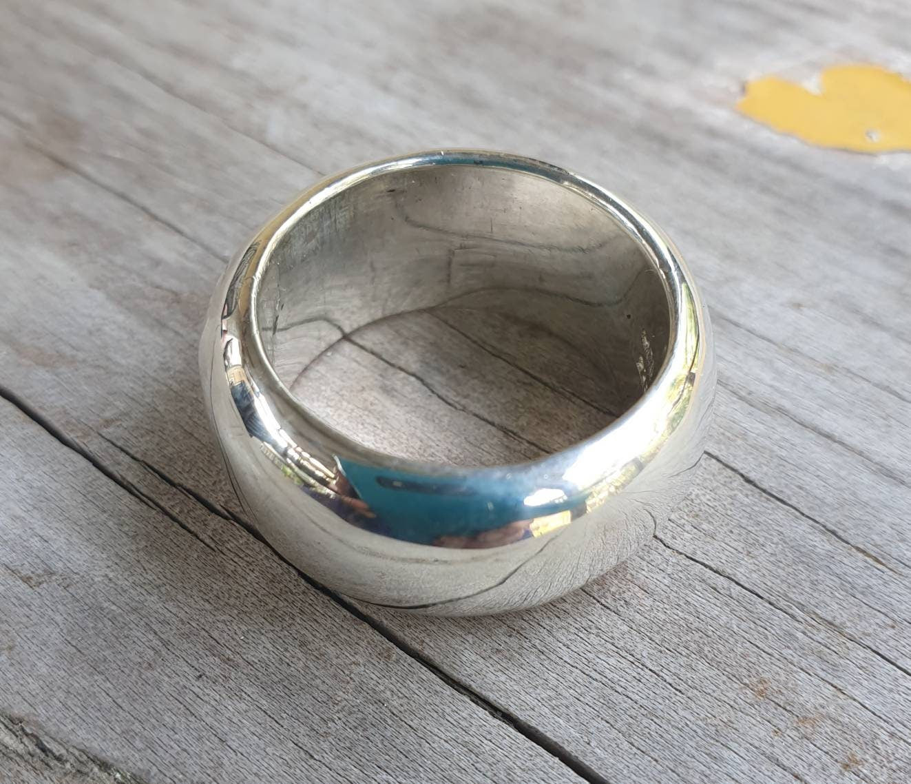 Wide silver ring,13mm chunky,heavy,sterling silver band,wedding ring His and her sizes,boho,