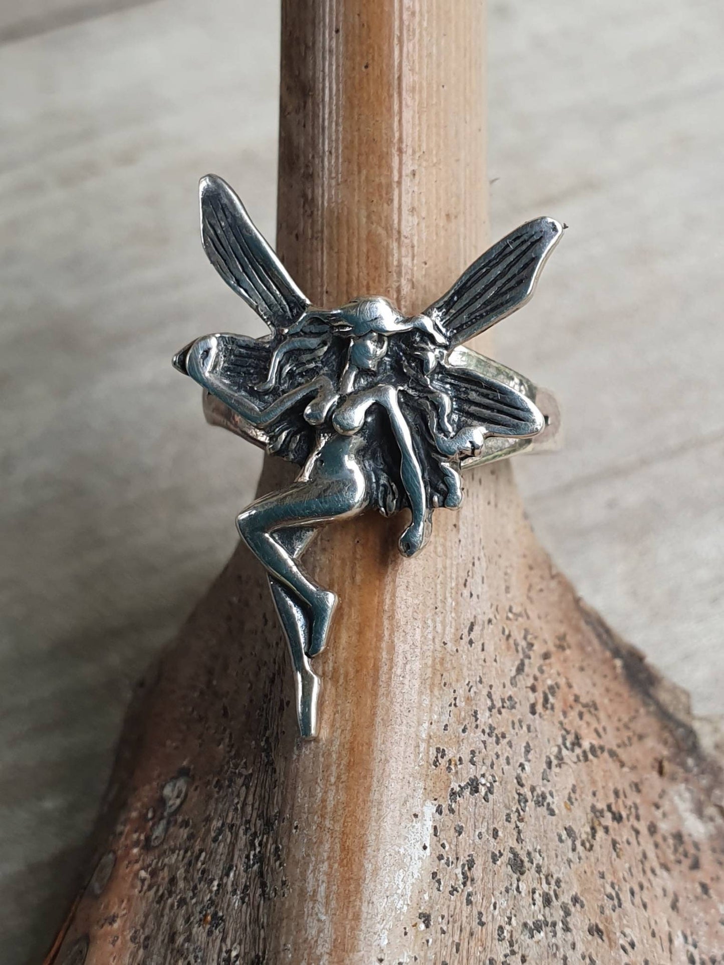 fairy ring,sterling silver,art nouveau faerie,woodland,goddess,angel,new age,magic,boho,nymph,women's fashion,gypsy,shic,goddess