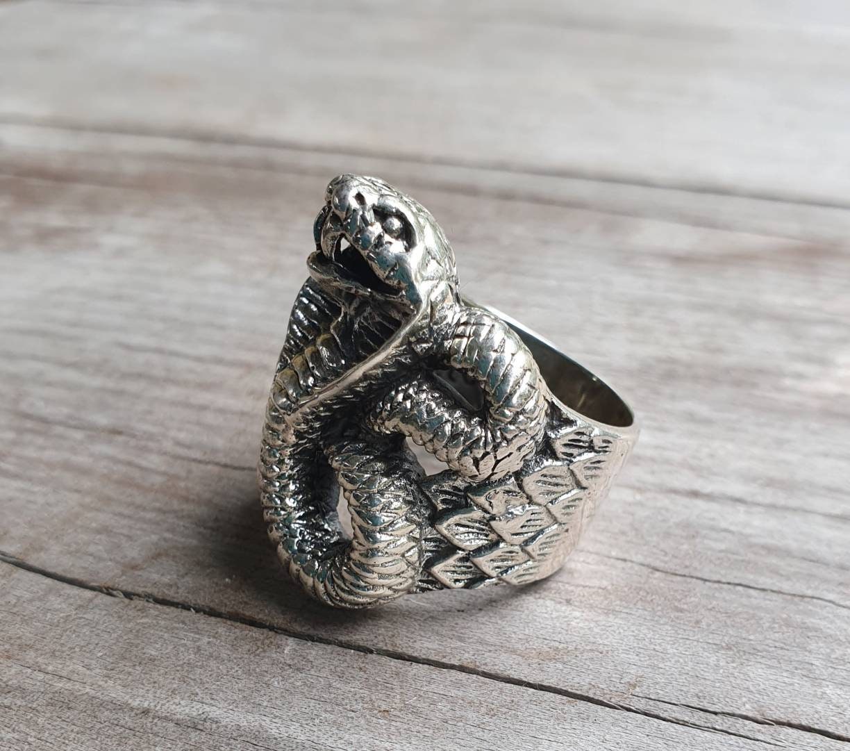 Cobra Snake ring,large ring,sterling silver, serpent ring,chunky ring