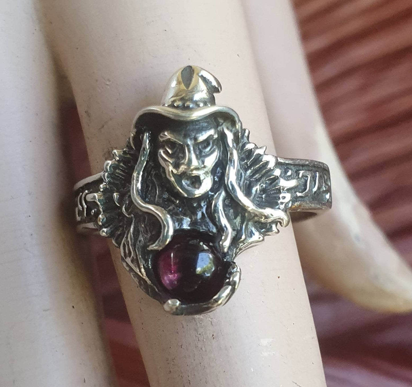 witch ring,sterling silver,green onyx,goddess,occult,magic,fantasy mythical  steampunk gothic punk  ring