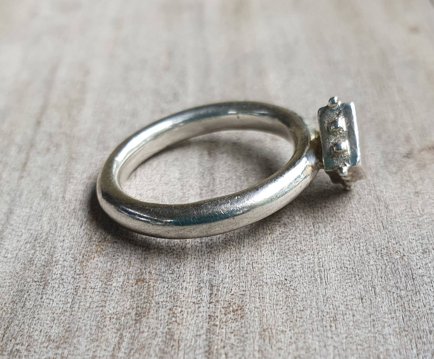 Chunky ring,sterling silver, diamond,chunky band,handmade,boho,goddess,round wedding band,thick silver ring,