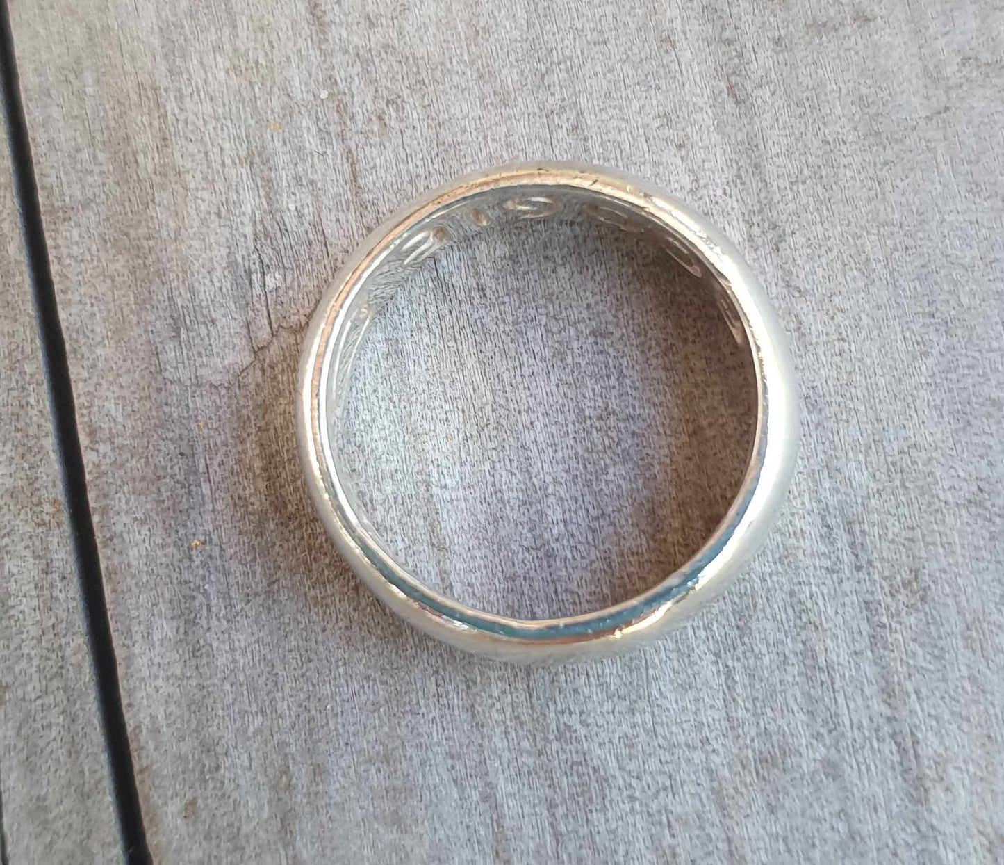 Silver band,solid,plain sterling silver ring,half round band,wedding,dress ring,boho,unisex,handmade,d shape ring,chunky ring,