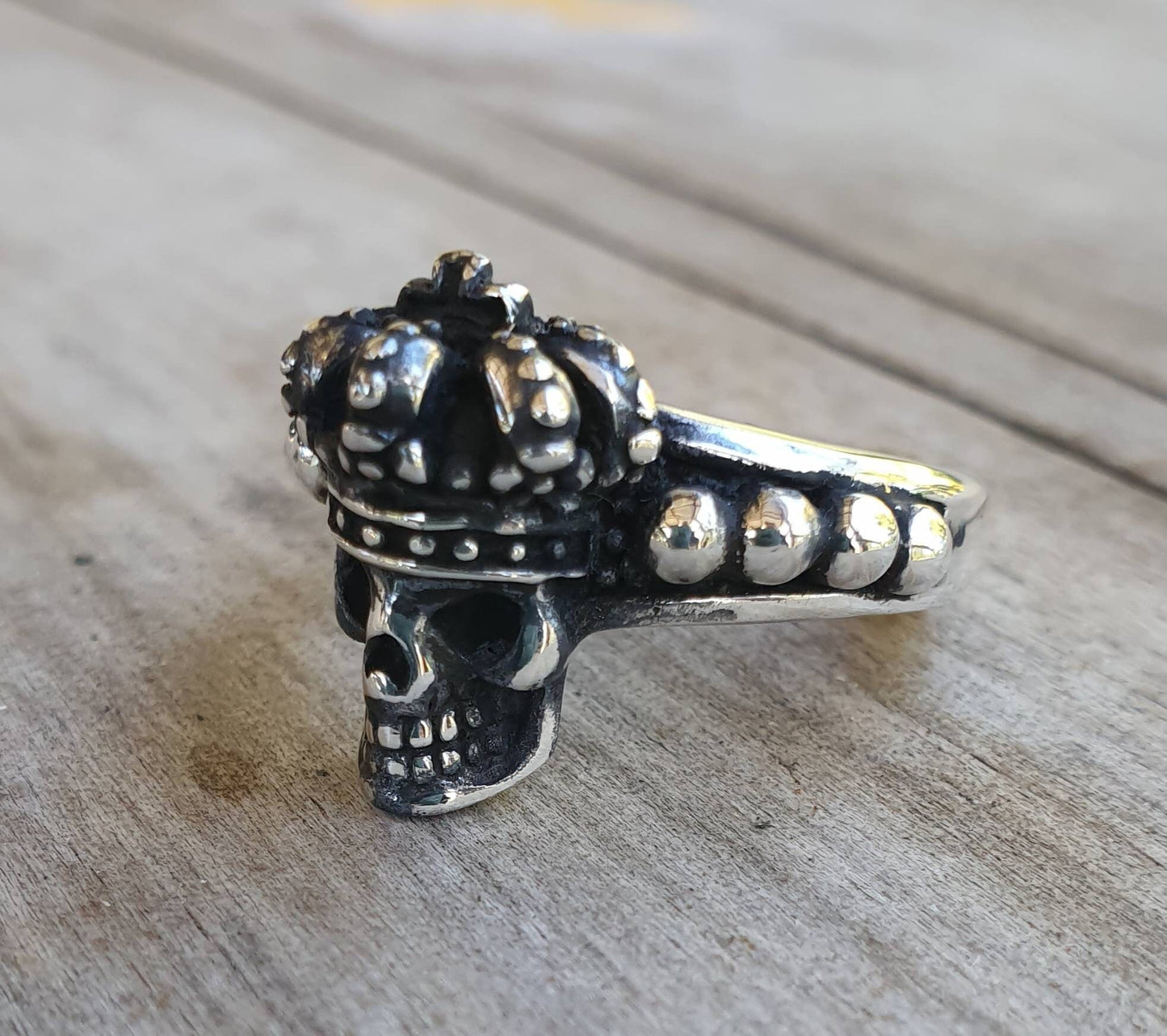 skull,crown ring,sterling silver, rockabiily, steampunk,gothic, victorian,womens fashion,skull ring,handmade,boho,shic,hippy,gypsy