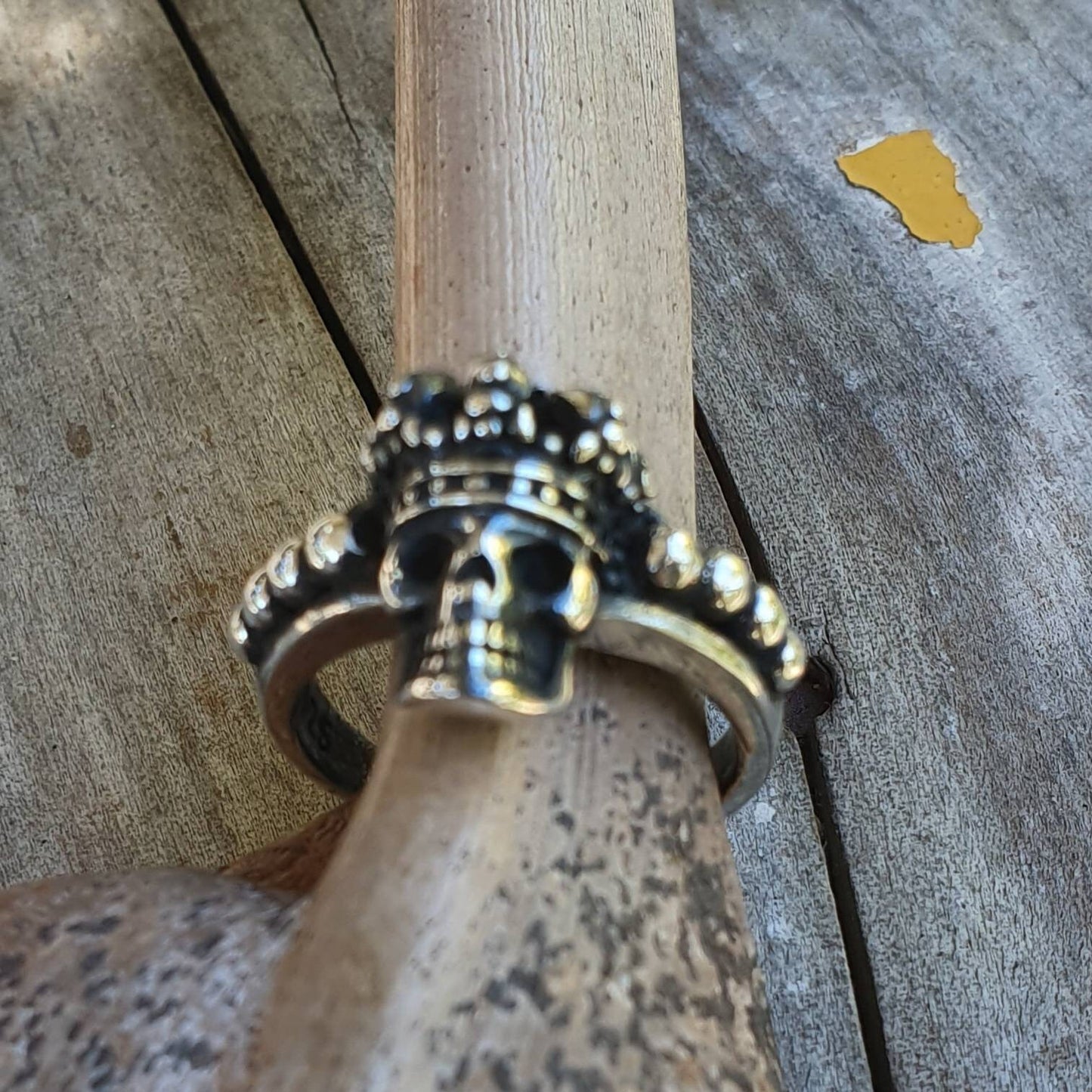 skull,crown ring,sterling silver, rockabiily, steampunk,gothic, victorian,womens fashion,skull ring,handmade,boho,shic,hippy,gypsy