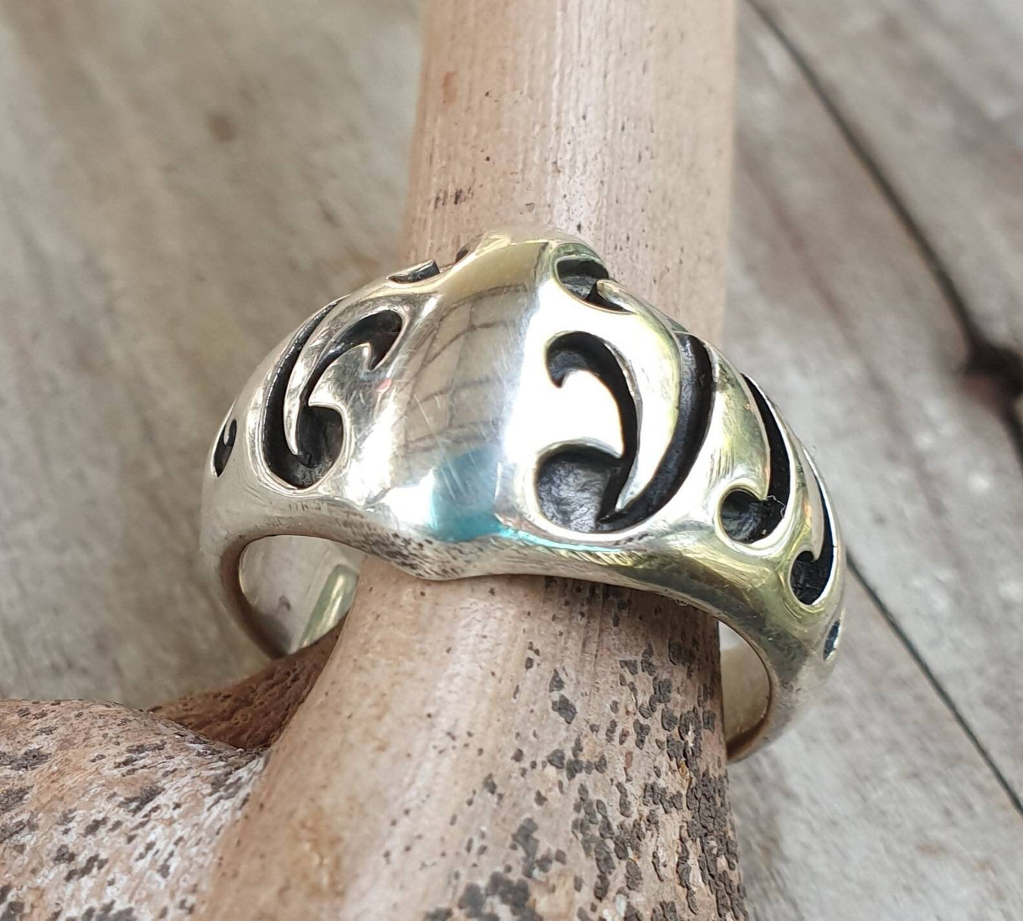 Tribal ring,sterling silver band,chunky ring,rustic,industrial,,heavy band,mans wedding ring,boho,