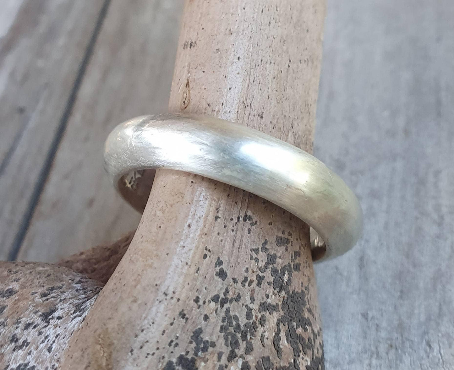 Silver band,solid,sterling silver ring,chunky half round band,wedding, dress ring,boho,unisex,handmade,d shape ring,chunky ring,