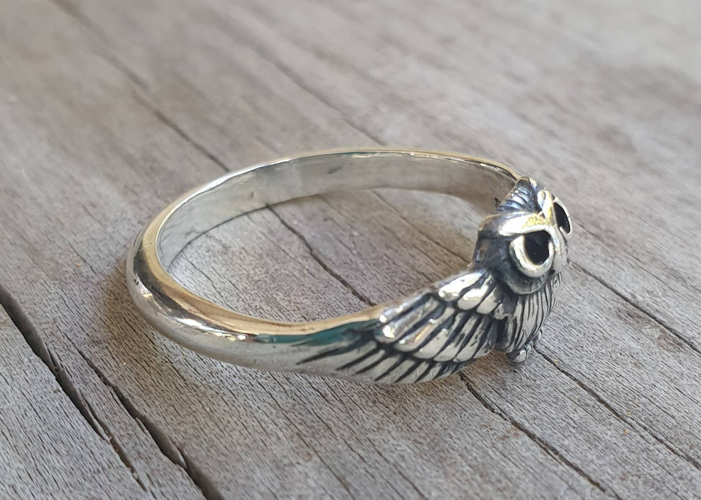 owl ring,sterling silver,dainty,bird ring,woodland,petite owl,small owl ring, boho,gypsy,festival