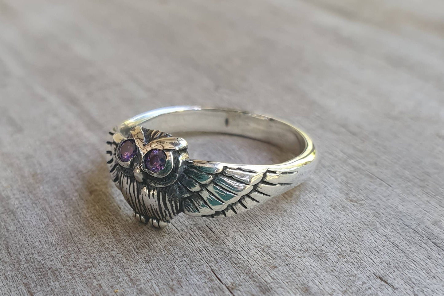 owl ring,sterling silver,dainty,bird ring,woodland,petite owl,small owl ring, boho,gypsy,festival