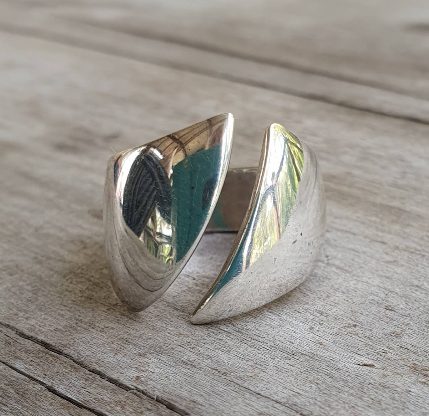 wide silver ring, adjustable,sterling silver,small size,modern,pinkie ring,handmade