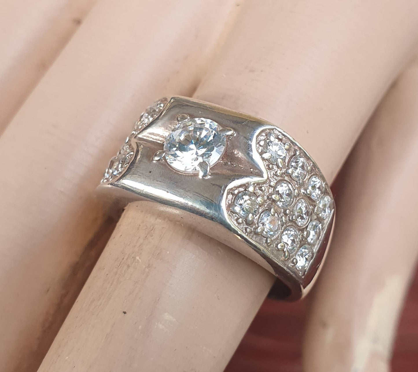 Silver zirconia  ring,cz,sterling silver,Cubic zirconia,bling, wedding dress ring, bling stone ring,