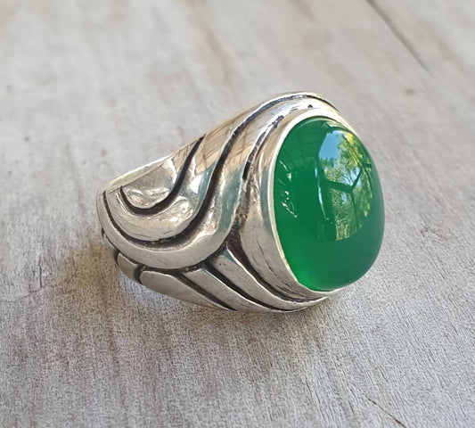 onyx ring,agate,sterling silver,chunky,heavy and solid,modern bespoke,boho,mans  dress wedding dress ring