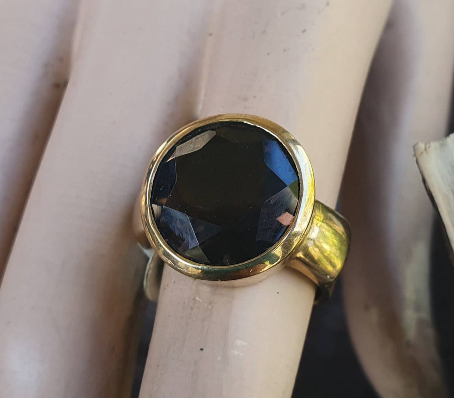 Gold ring,solitare, 9ct gold,Smokey quartz,gold chunky ring,