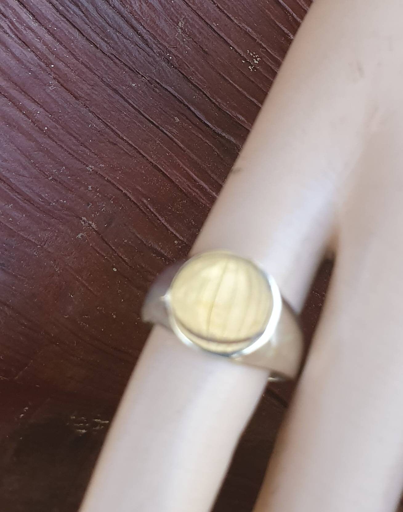 Small signet ring,solid sterling silver,pinkie ring, plain signet,fine,lightweight round top silver ring