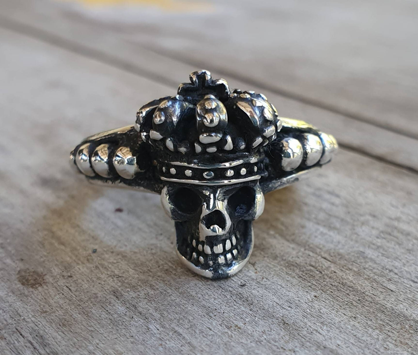 skull,crown ring,sterling silver, rockabiily, steampunk,gothic, victorian,womens fashion,skull ring,handmade,boho,shic,hippy,gypsy