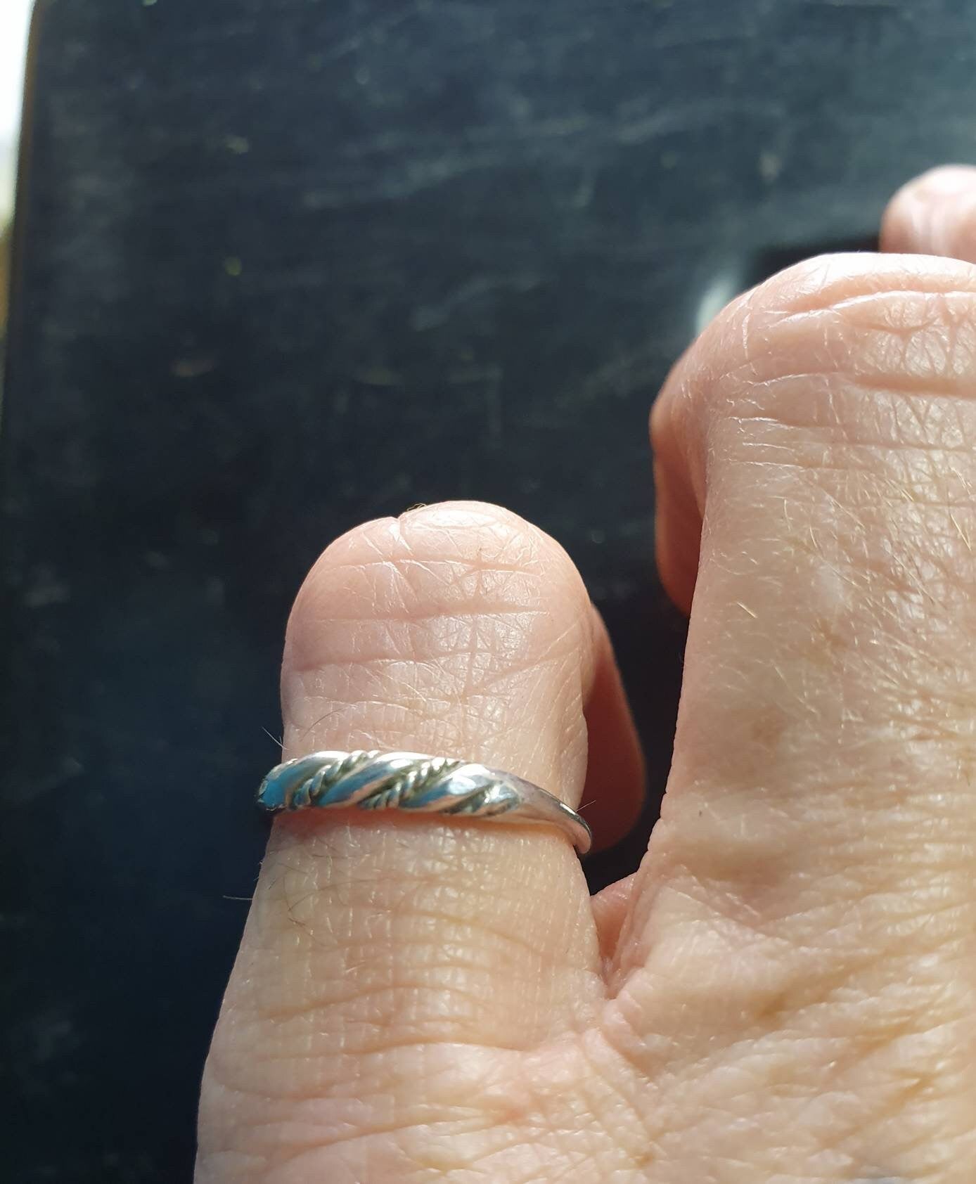 Stacker ring,Sterling silver,tribal,ethnic band,patterened wire,fine band,boho ring,thin silver ring,pinkie ring,wire ring,woven silver ring