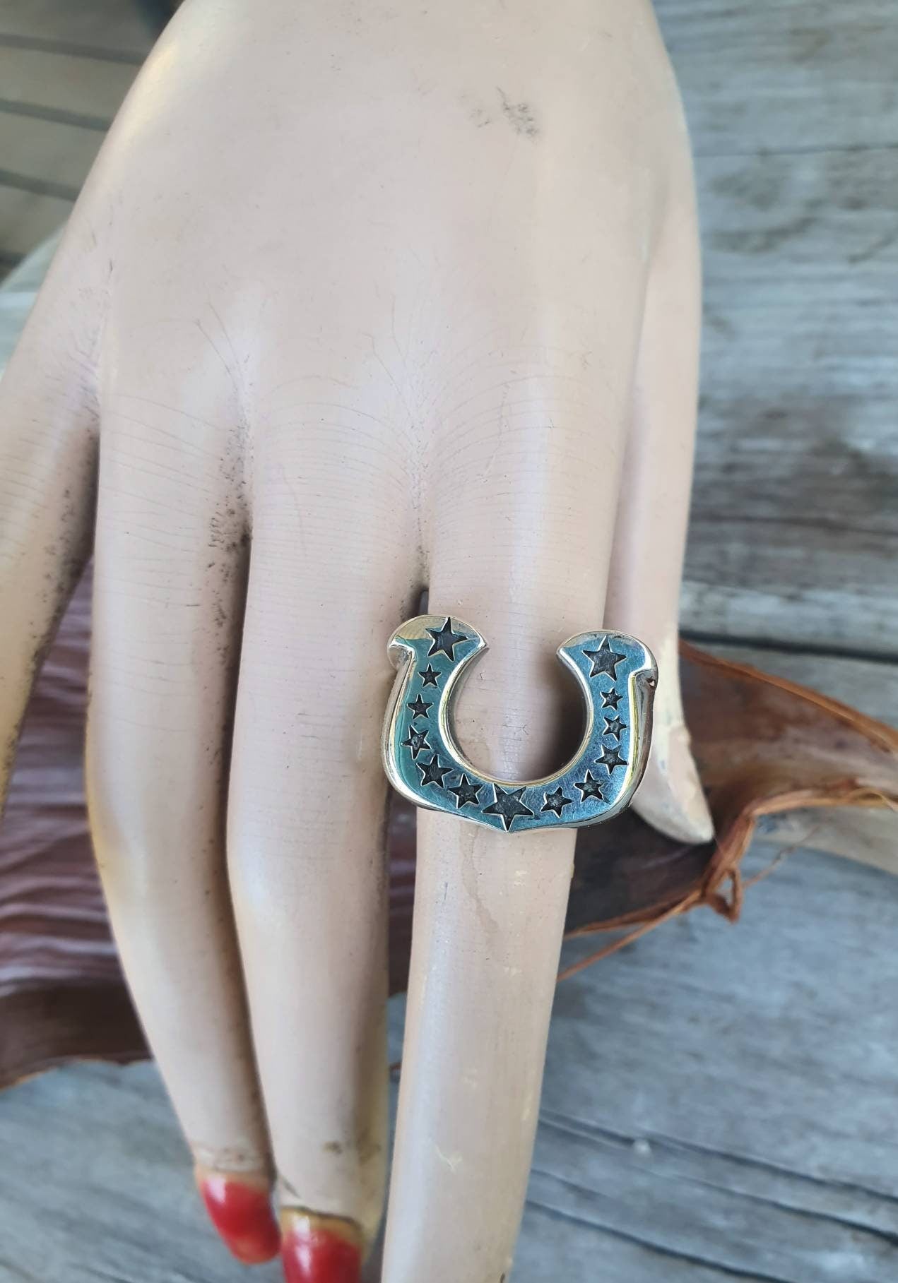 horseshoe ring,sterling silver,lucky ring,star, handmade,rockabilly,hipster,boho shic,gypsy,lucky horseshoe,goddess,new age,mens fashion,