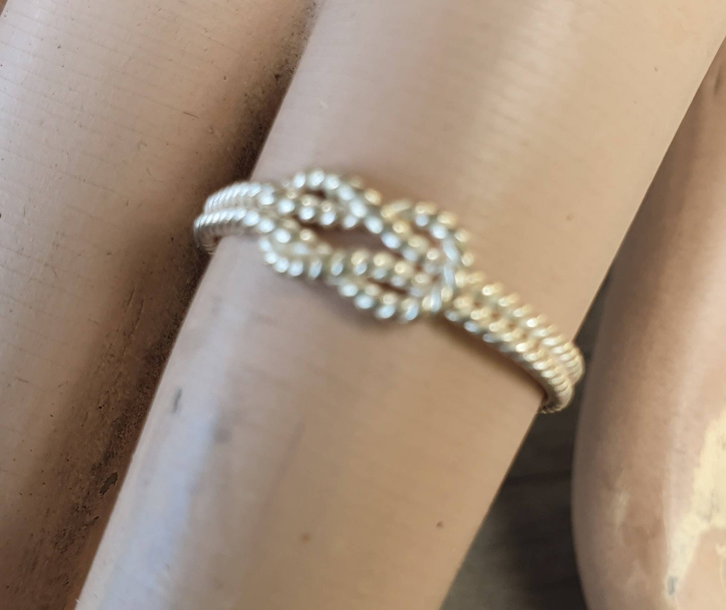 Knot ring,sterling silver,fine wire ring,dainty reef knot,fine twisted knot,boho,gypsy,silver wire ring,knot ring,handmade,