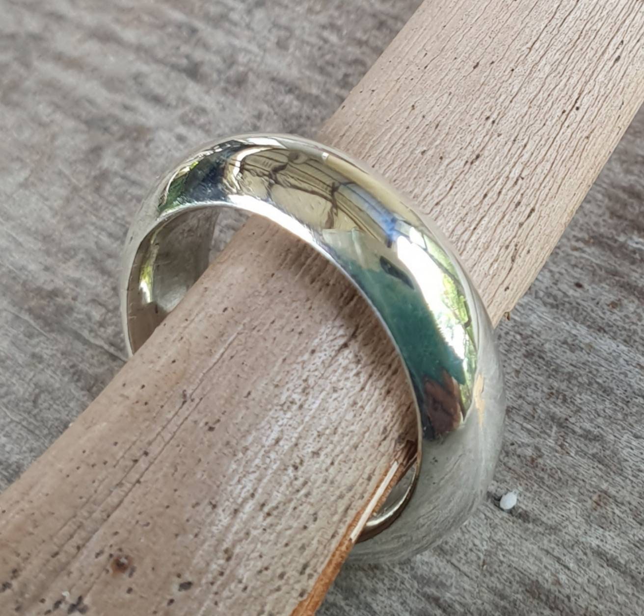 Silver band,solid,plain thick sterling silver ring,half round band,wedding,dress ring,boho,unisex,handmade,d shape ring,chunky ring,