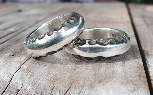 Chunky rustic band, nugget,sterling silver,handmade hammered,industrial,steampunk wedding,dress ring