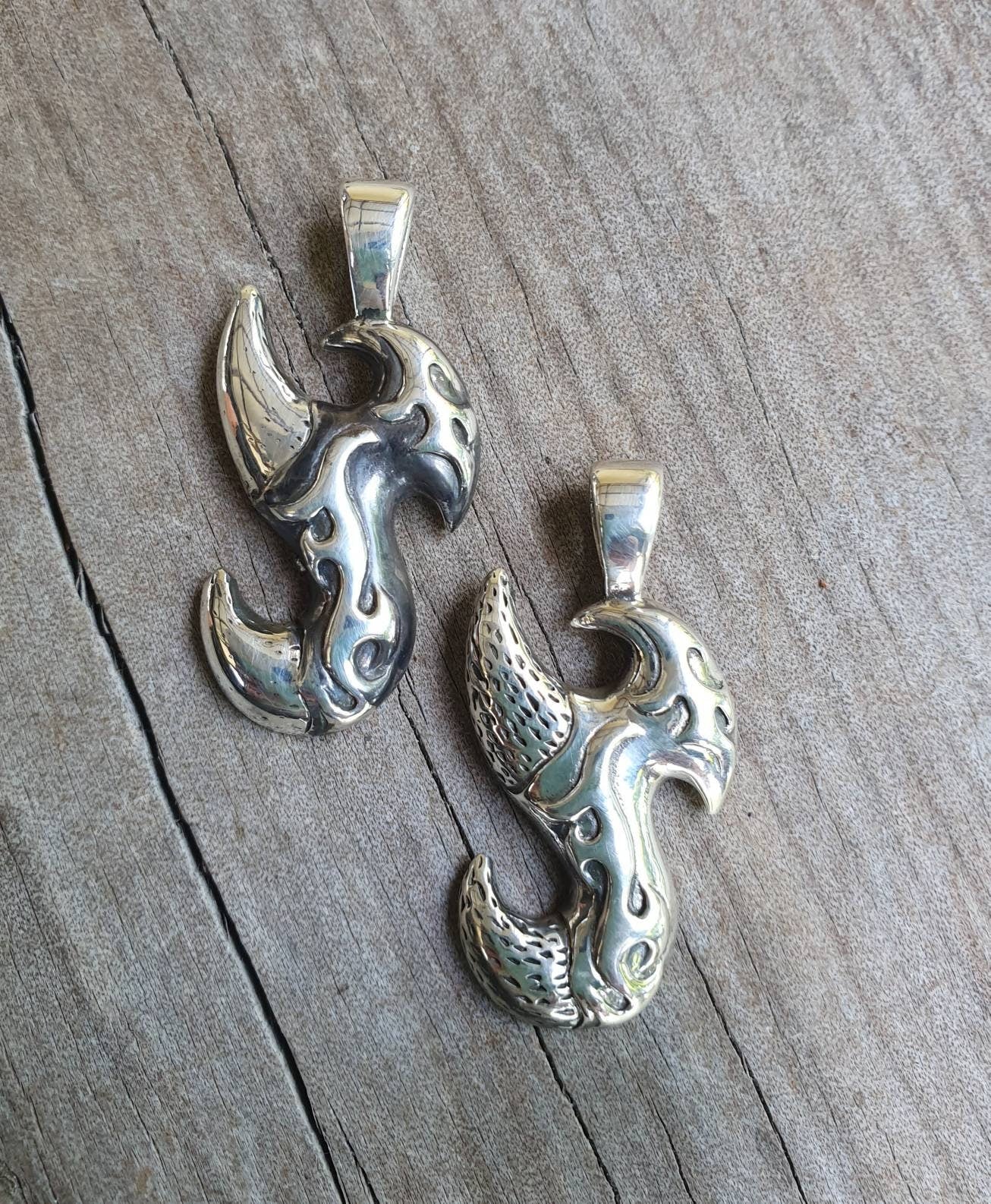 Tribal pendant,Maori,sterling silver, gypsy, hippy, boho shic,new age,handmade,Celtic spiral,tribal,ethnic, koru,