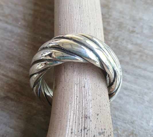 chunky silver ring,heavy,solid,sterling silver,twisted thick silver wedding ring,unisex,handmade,silver band,mens ring,hipster,boho,vintage