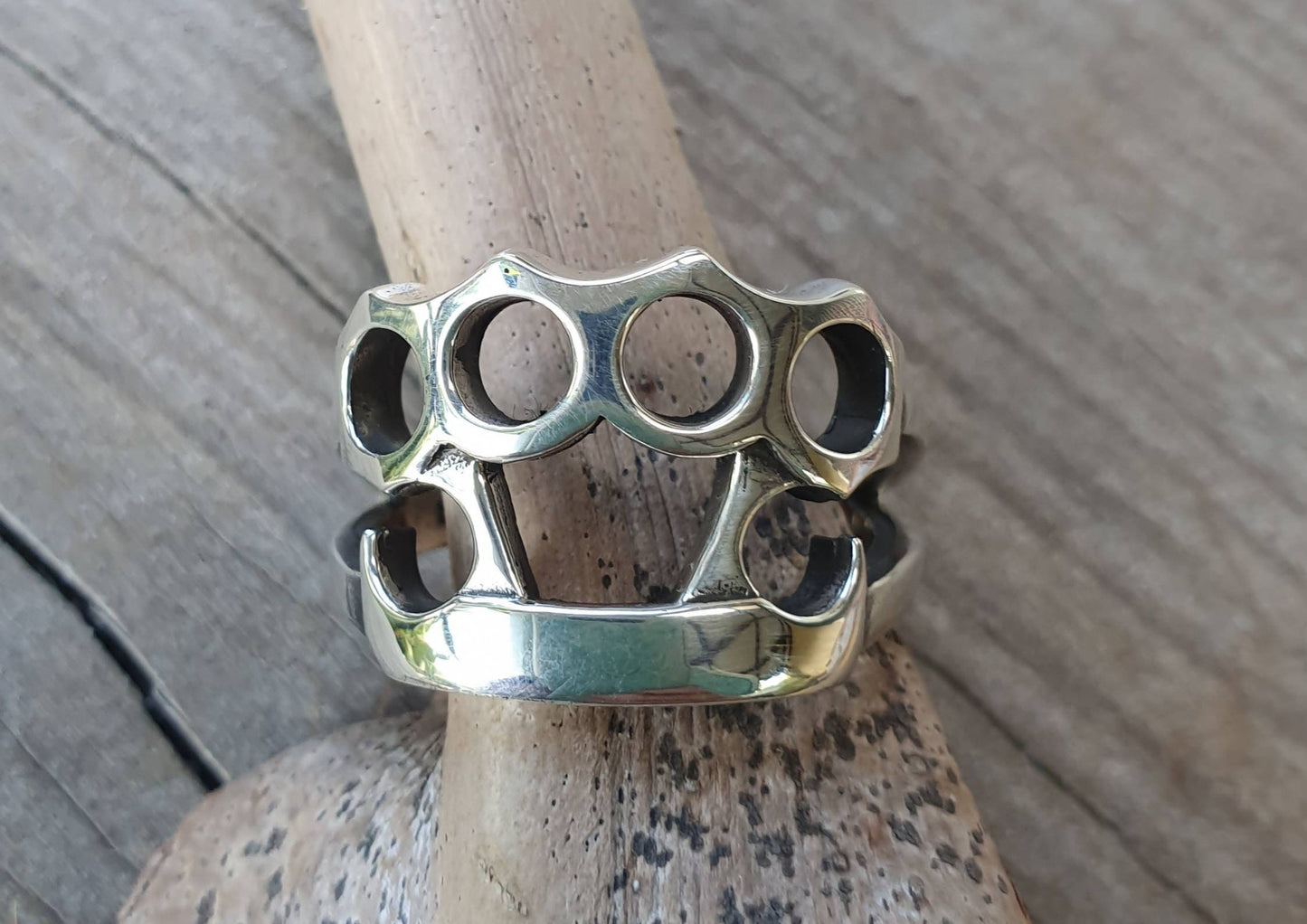 knuckle duster,gangster ring, sterling silver punk, martial art, gang,blink,hipster,biker,handmade