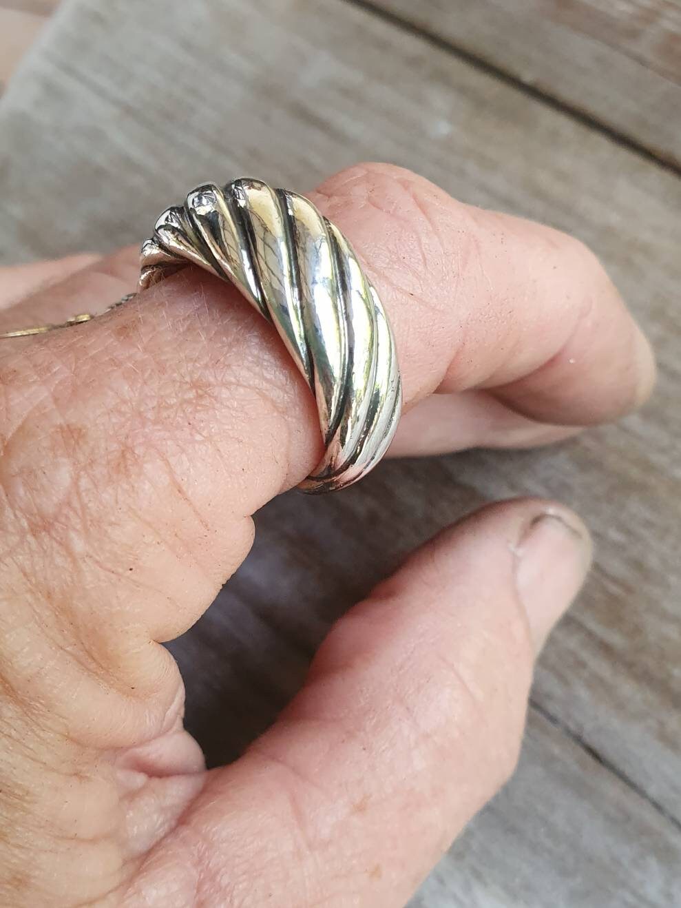 chunky silver ring,heavy,solid,sterling silver,twisted thick silver wedding ring,unisex,handmade,silver band,mens ring,hipster,boho,vintage