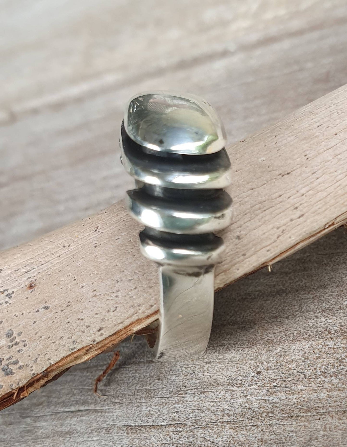 Signet ring,industrial oval top,solid sterling silver,rustic,chunky,handmade,boho,blank ring,plain silver signet,unisex