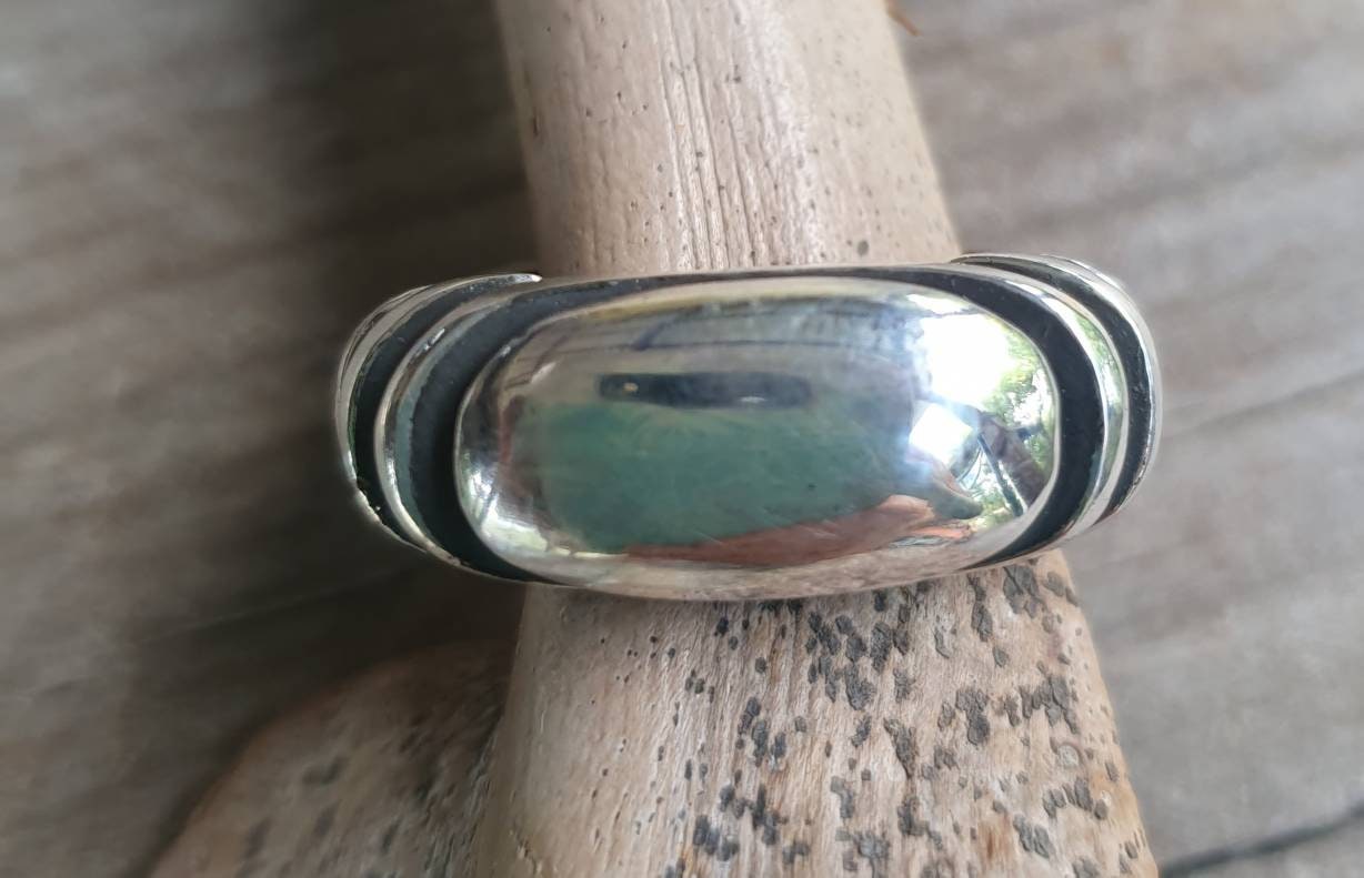 Signet ring,industrial oval top,solid sterling silver,rustic,chunky,handmade,boho,blank ring,plain silver signet,unisex