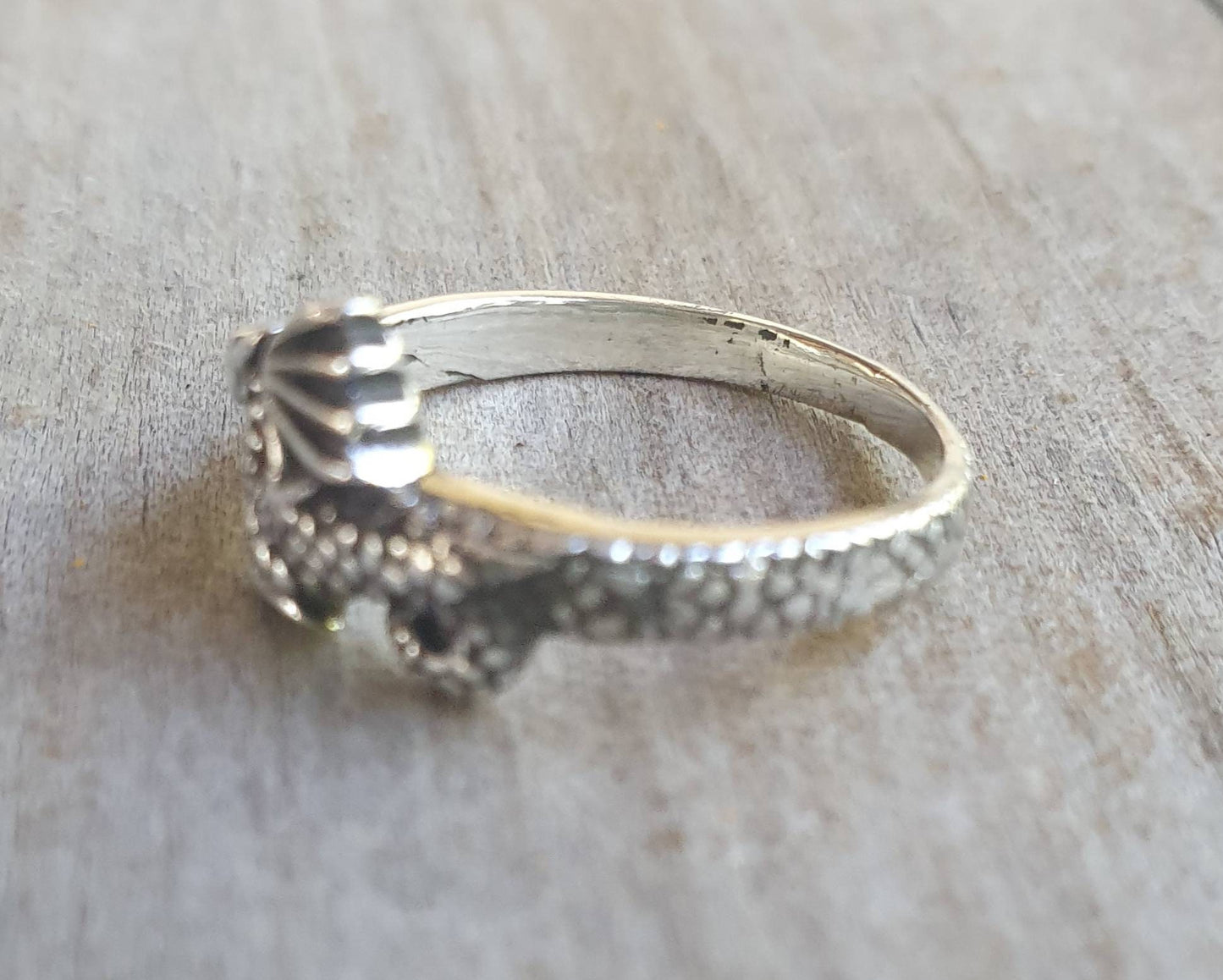 dragon ring,sterling silver,small dragon ring,welsh dragon,pinkie ring,steampunk,gothic punk,new age,mythical,dragon band,goddess