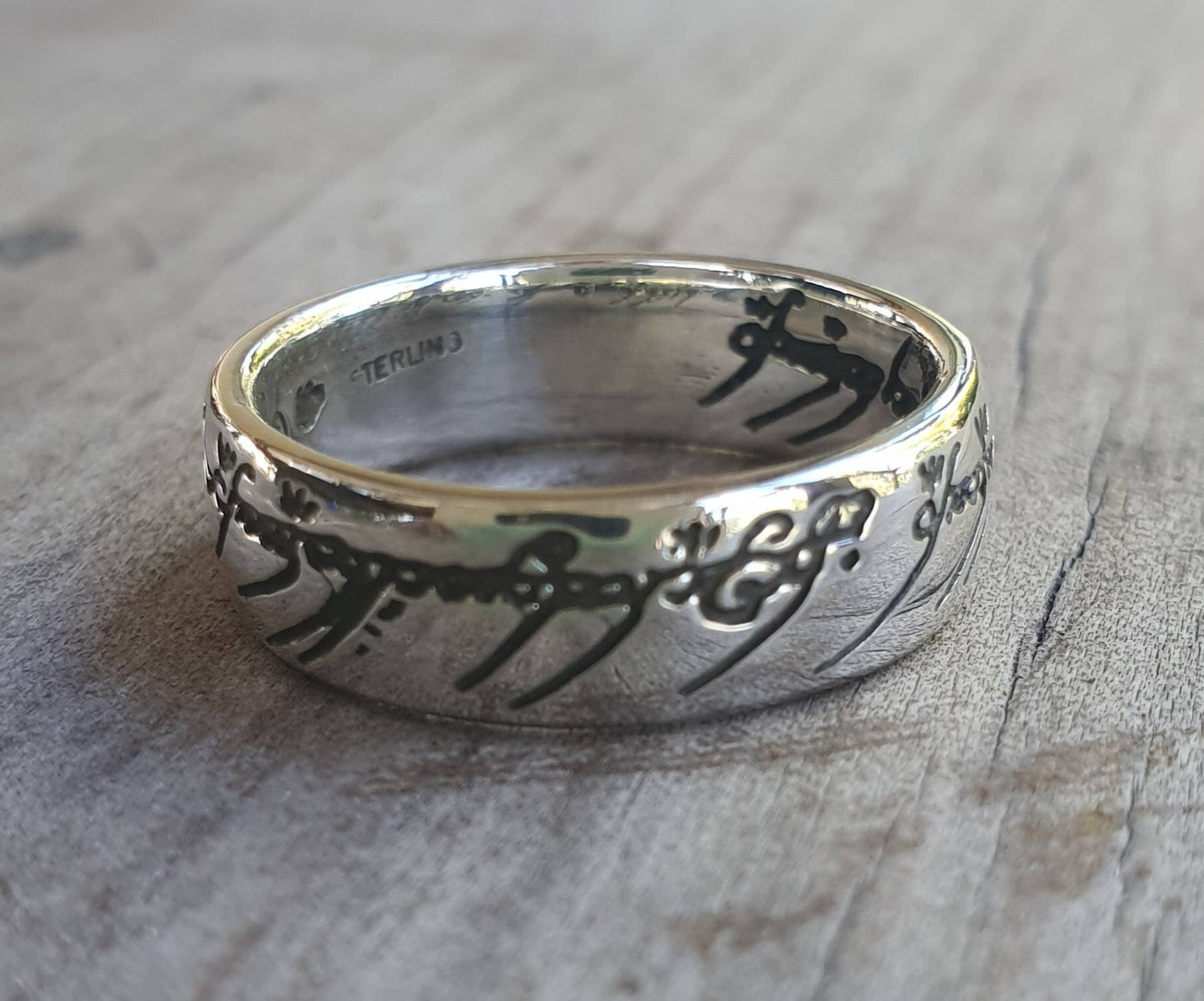 Lord of the rings,sterling silver,the one,solid wedder,elfin,precious