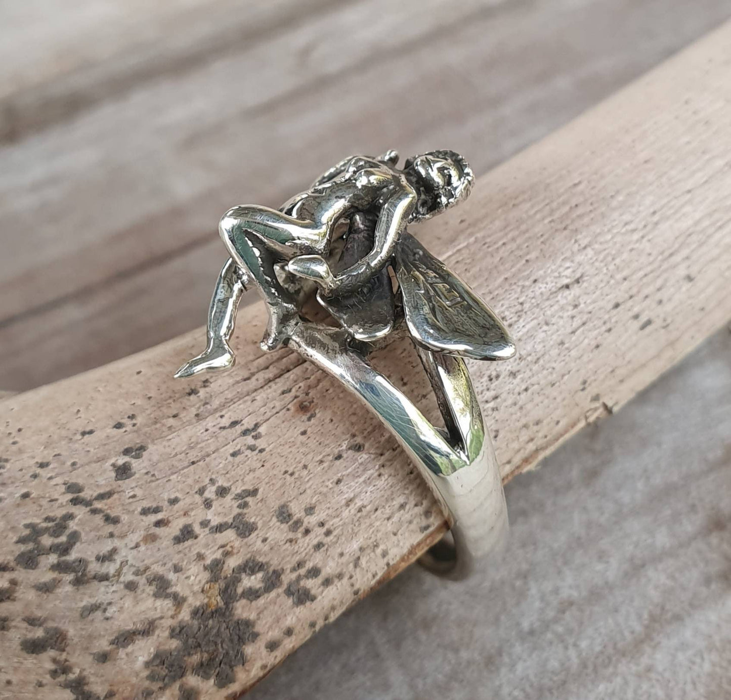 Small fairy ring, pixie,woodland,new age, fantasy, sterling silver,angel,magic,boho,nymph,women's fashion,pinkie,gypsy,shic,goddess