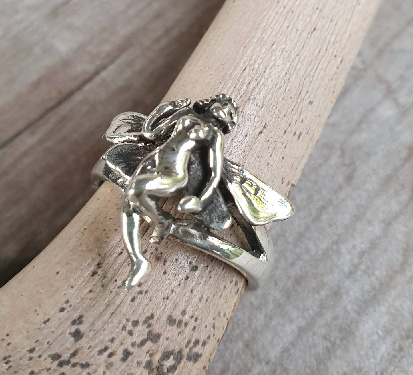 Small fairy ring, pixie,woodland,new age, fantasy, sterling silver,angel,magic,boho,nymph,women's fashion,pinkie,gypsy,shic,goddess