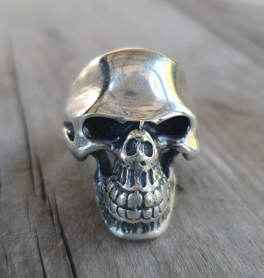 skull ring,sterling silver,long ring, steampunk,pirate, gothic,punk,