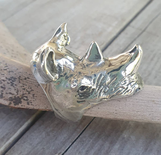 Large rhino ring,rhinoceros ring,sterling silver ring,chunky ring,animal,African ring,safari