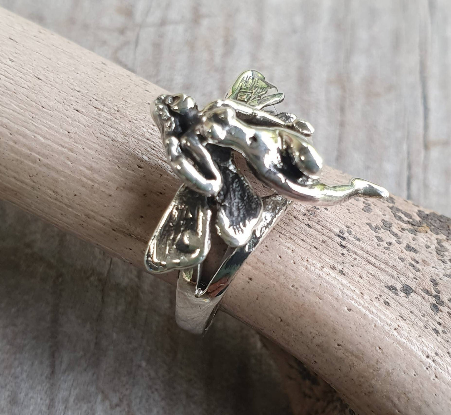 Small fairy ring, pixie,woodland,new age, fantasy, sterling silver,angel,magic,boho,nymph,women's fashion,pinkie,gypsy,shic,goddess