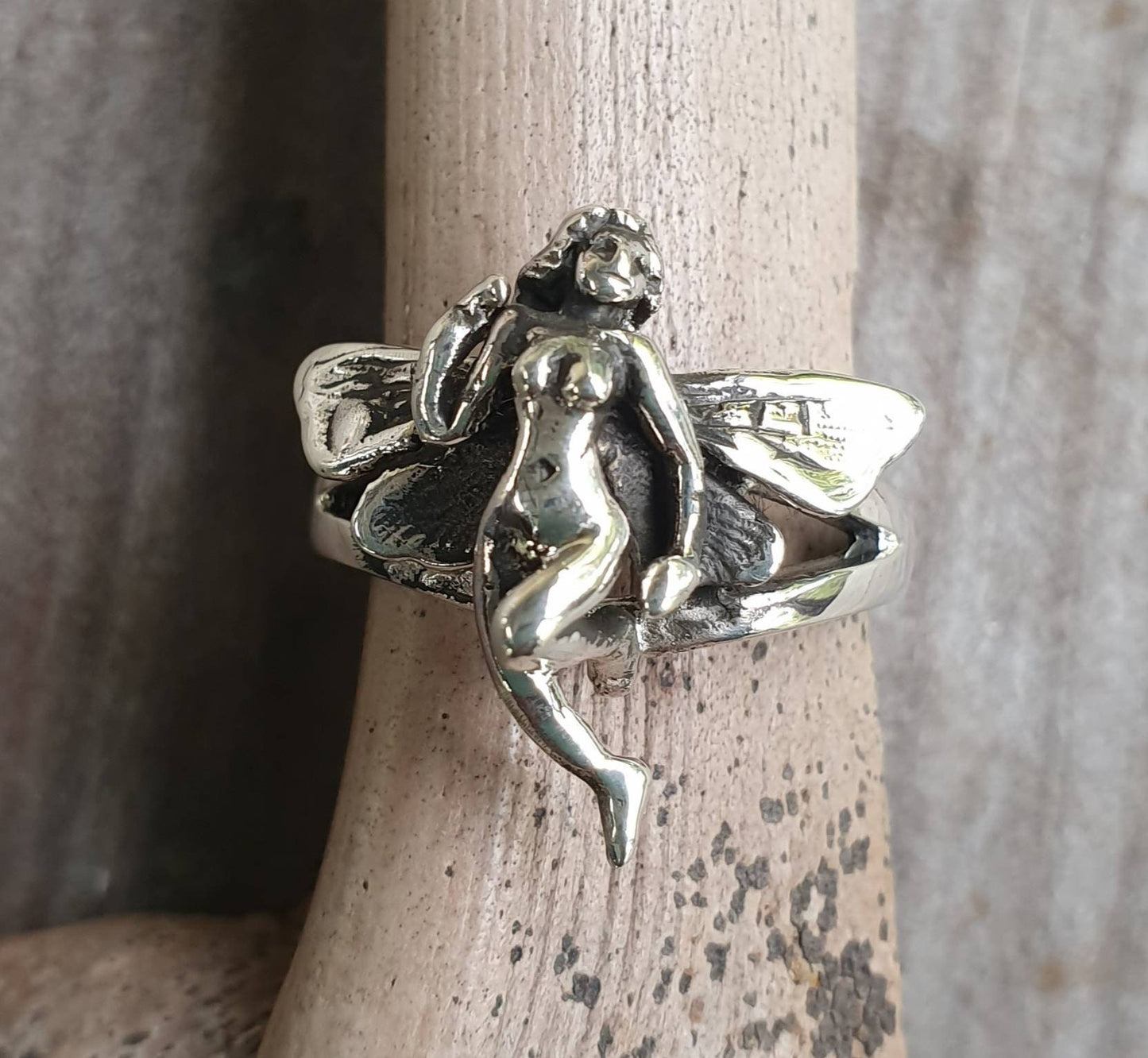 Small fairy ring, pixie,woodland,new age, fantasy, sterling silver,angel,magic,boho,nymph,women's fashion,pinkie,gypsy,shic,goddess