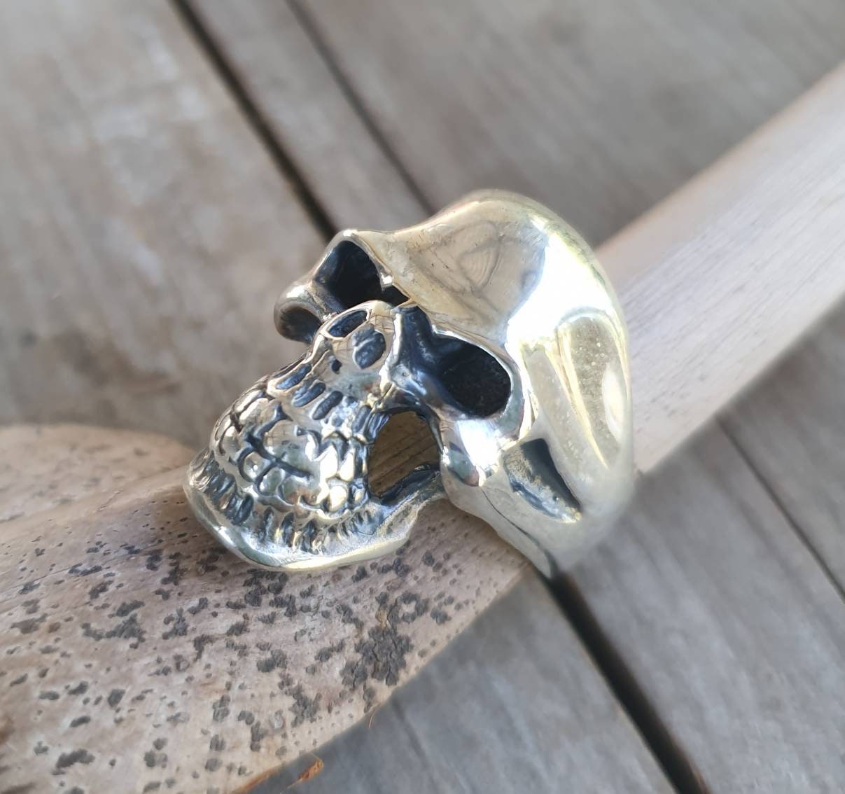 skull ring,sterling silver,long ring, steampunk,pirate, gothic,punk,