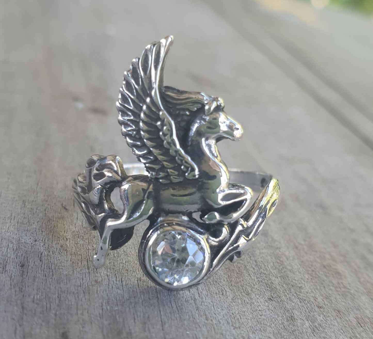 PEGASUS ring,Sterling silver,mythical,horse, unicorn, fantasy,new age, boho,hippy, art nouveau,goddess,handmade,shic,women's fashion,gypsy