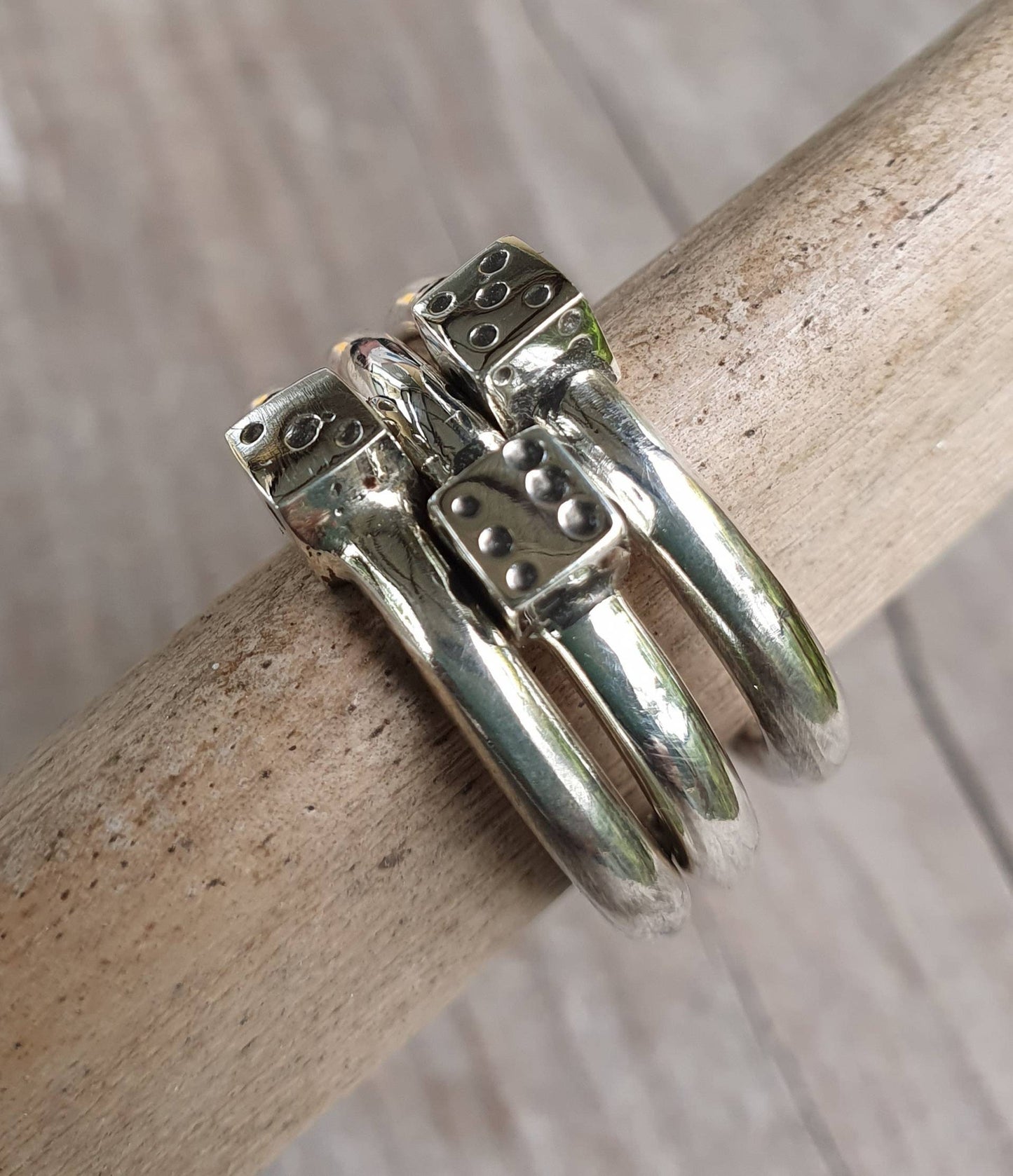 Dice stacking rings,chunky,round sterling silver,3mm halo ring,chunky band,handmade,boho,round wedding bands,thick silver rings,