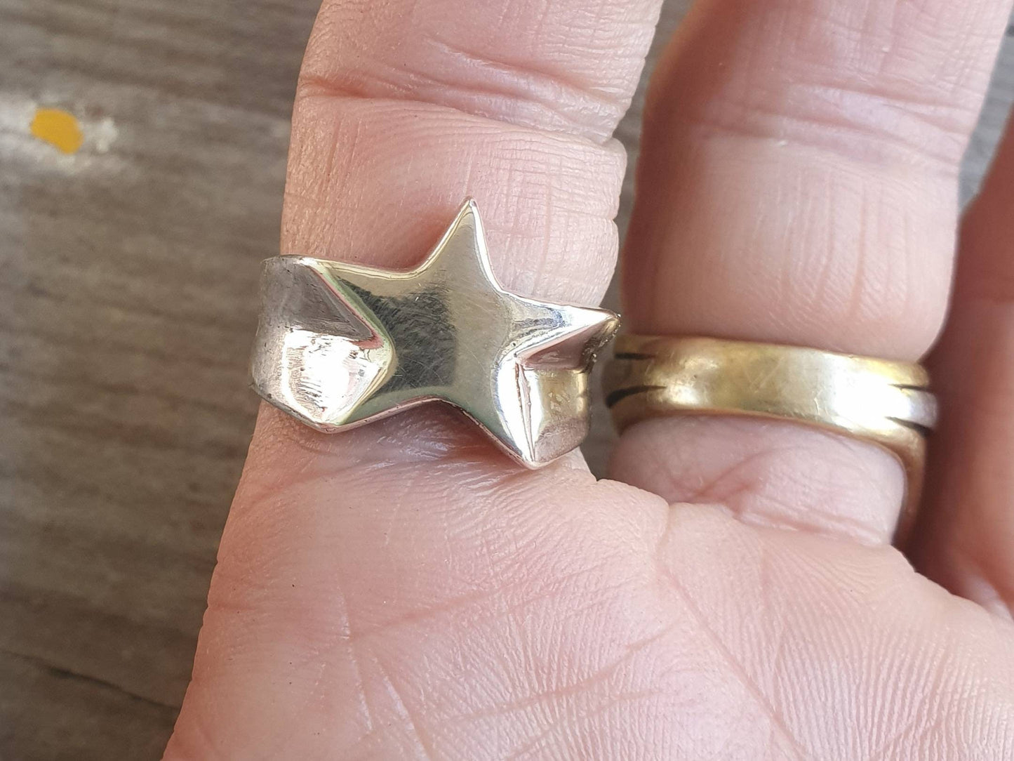 star ring,Sterling silver, flat star,5 pointed star,new age,boho,hipster,unisex ring,handmade,hippy,goddess,retro,rockabilly