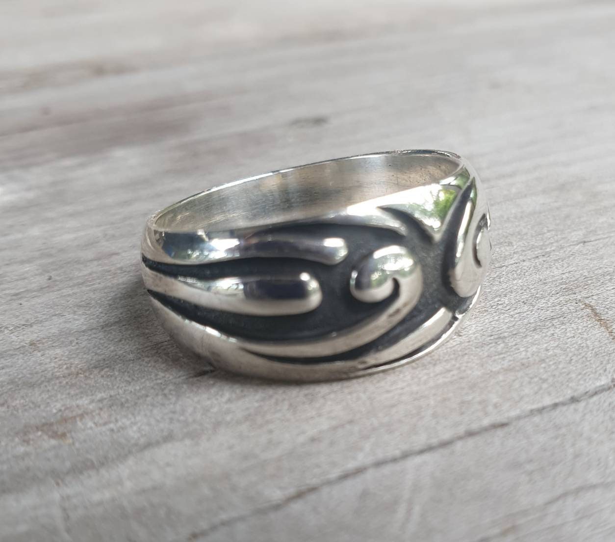 Silver tribal band,Sterling silver,Aztec,swirl,maori,koru,unisex band,wedding,boho,ethnic,Celtic,handmade,hipster,rock,vintage,rustic,