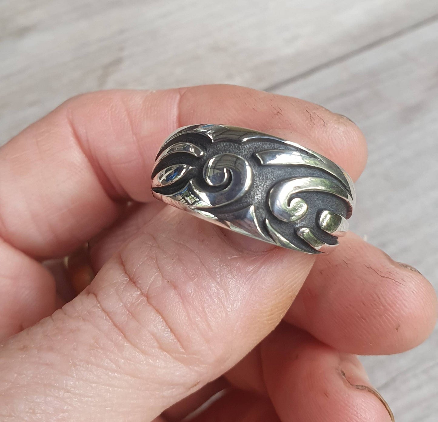 Silver tribal band,Sterling silver,Aztec,swirl,maori,koru,unisex band,wedding,boho,ethnic,Celtic,handmade,hipster,rock,vintage,rustic,