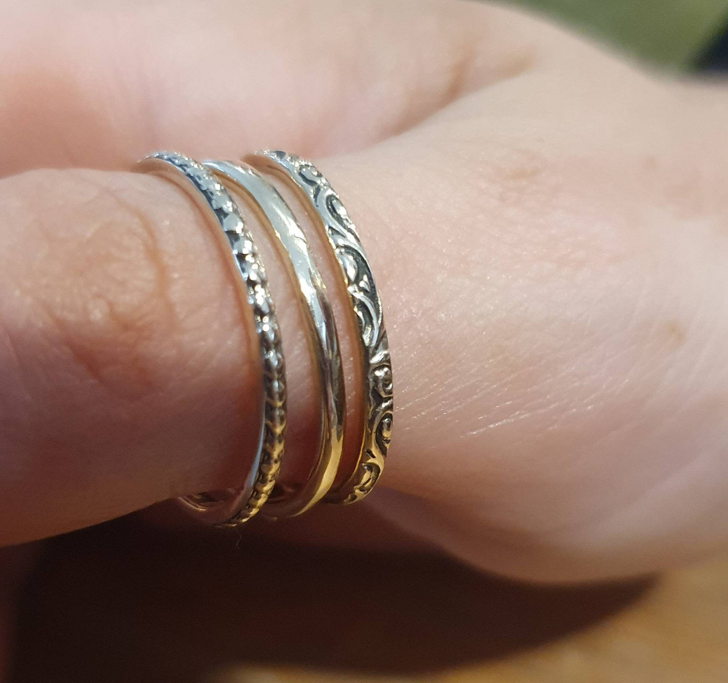 gold halo band,9k gold,2mm round,Stacker ring,solid gold not plated,thin plain gold band,fine and dainty,boho,pinkie ring