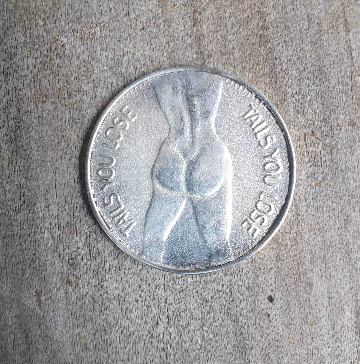 Silver coin,heads and tails coin, sterling silver.flip a coin..