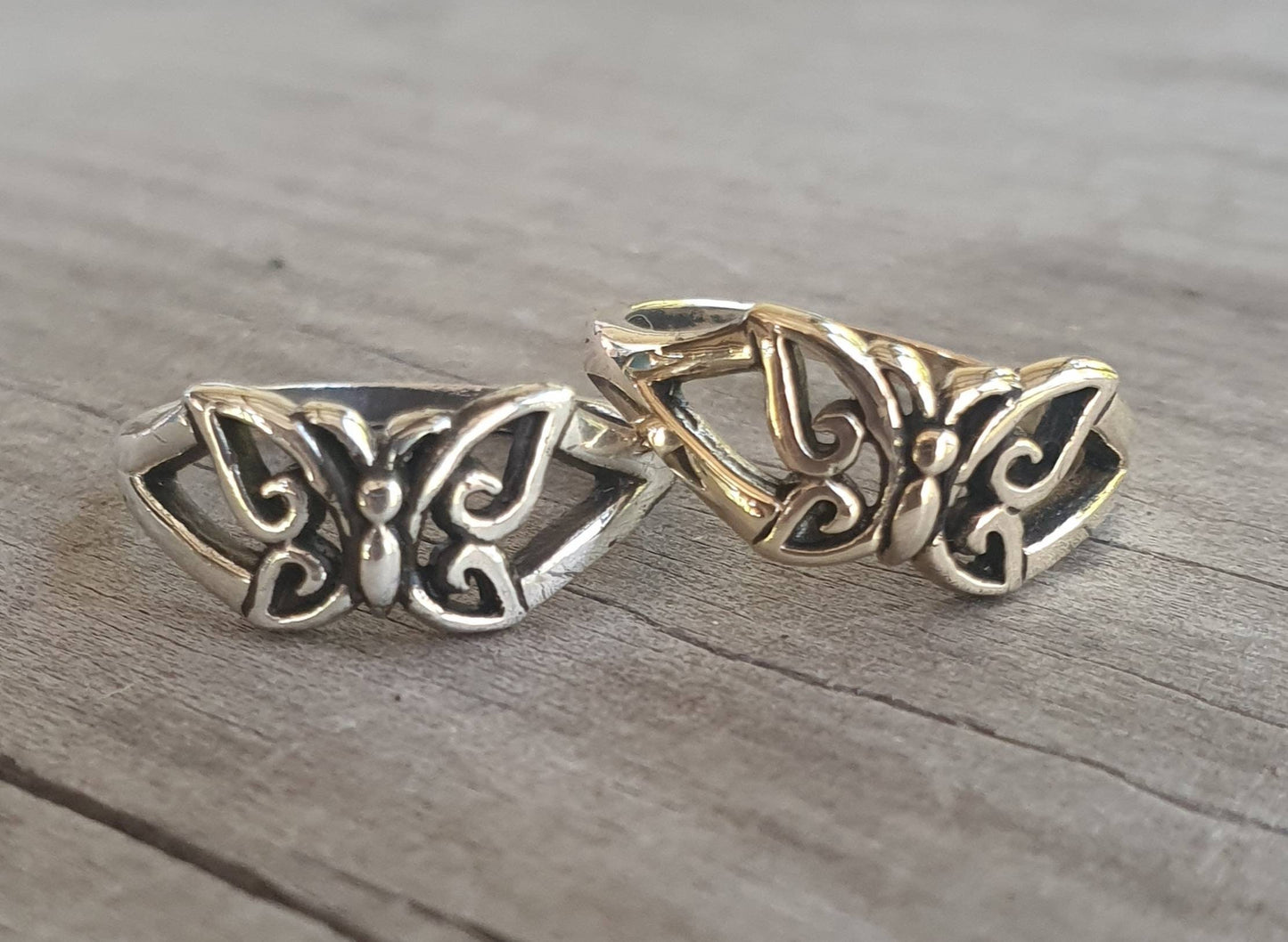 Butterfly ring,sterling silver,toe ring,pinkie filegree ring,boho,gypsy,new age, steampunk,art nouveau,goddess,victorian,vintage,woodland,