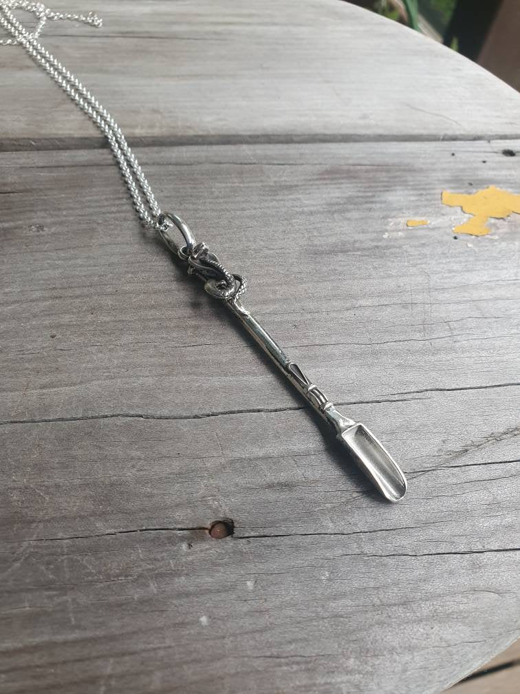 Snake pendant,cobra spoon pendant,sterling silver,spoon key ring,solid silver,small spice spoon,handmade  unique, collectors,